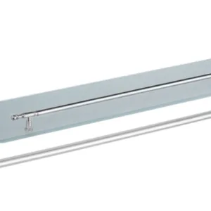 Полка в ванную угловая, сталь + стекло, хром Ledeme L3307-4