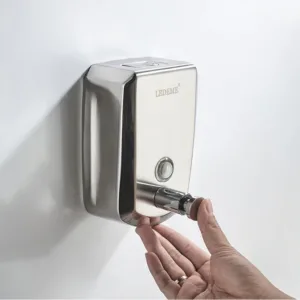 Дозатор жидкого мыла (антивандальный), нержавеющая сталь, сатин Ledeme L404