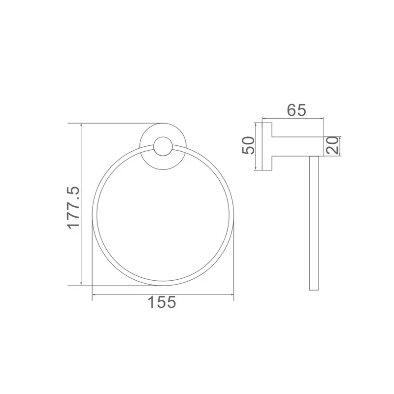 Полотенцедержатель, нержавеющая сталь SUS 304, графит Ledeme L71704U