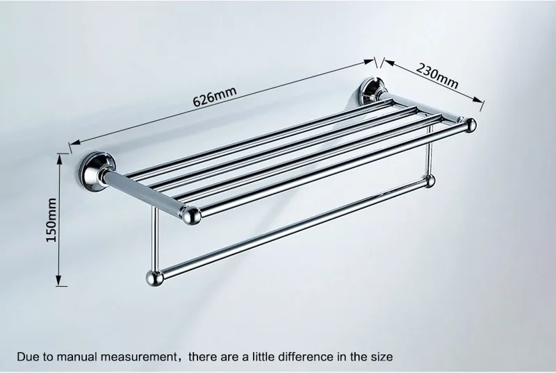 Полотенцедержатель-полка, сталь, хром Ledeme L810