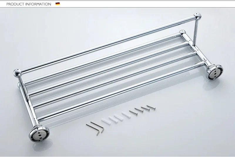 Полотенцедержатель-полка, сталь, хром Ledeme L810