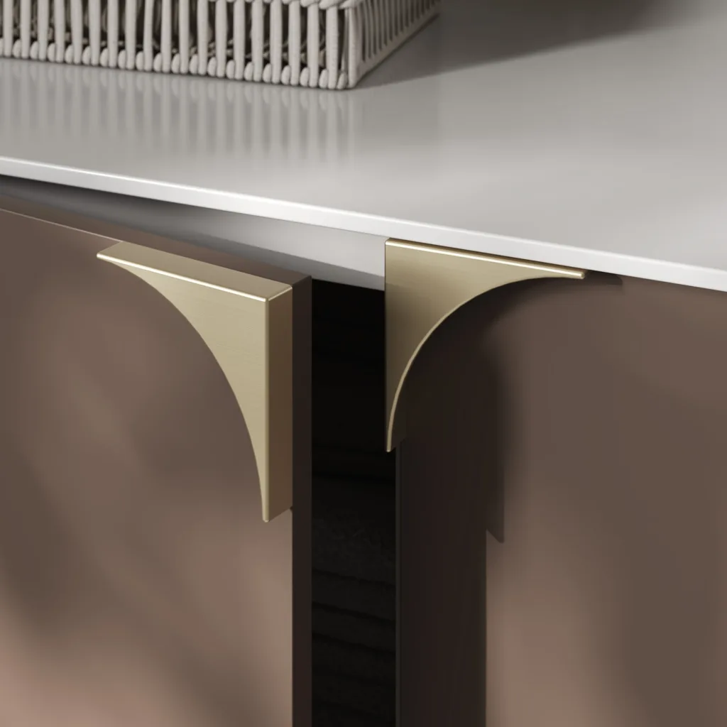 Ручка меб. скоба мет. ANGEL 64, брашированное золото, AKS