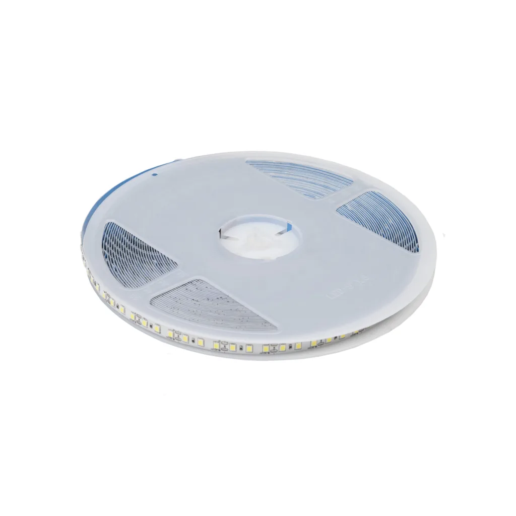 Лента светодиодная - 9,6W/m, 12V, 8мм, 2835, 120 д/м, IP20, холодный белый (6000K), CRI>70, 800 Lm, 20м, CZ