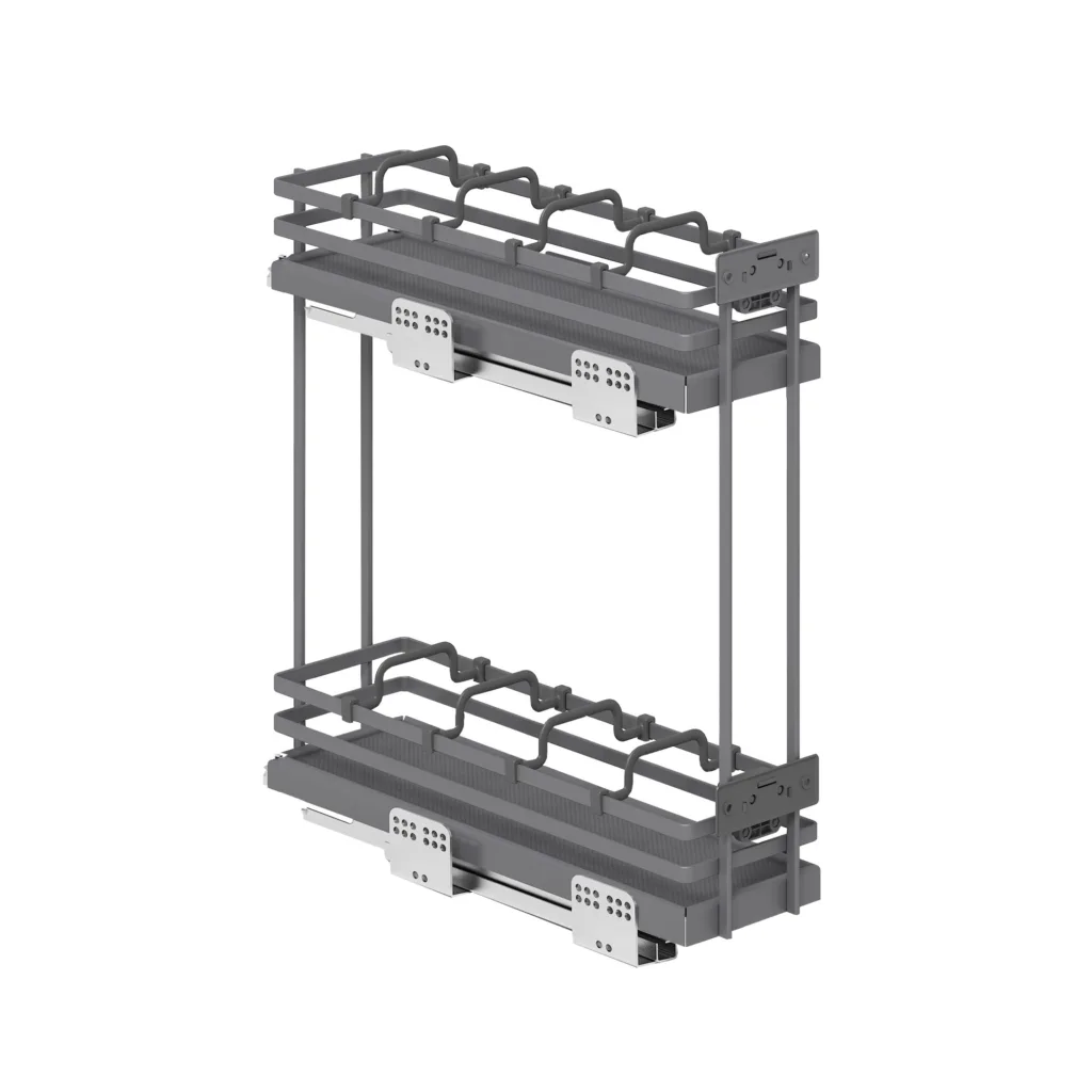Выдвижная корзина-карго 200 FOCUS крепл.боковое/левое, графит PRIME by AKS