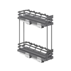 Выдвижная корзина-карго 200 FOCUS крепл.боковое/левое, графит PRIME by AKS