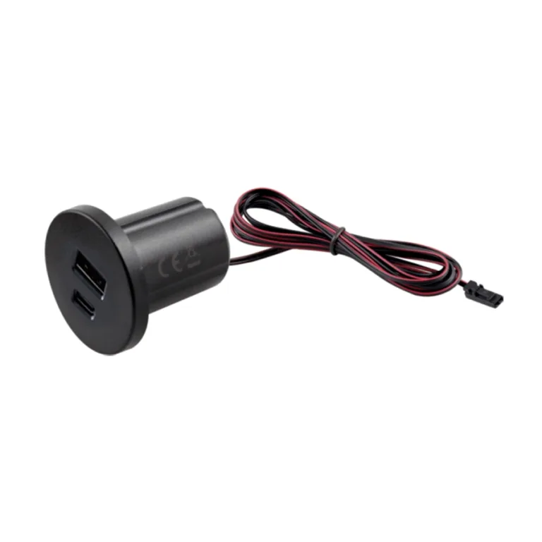 Устройство для зарядки аккумуляторов чёрный GNI-USB USB A + C, 12VDC, 5VDC 2.1A, HLT