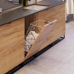 Корзина для белья REJS откидная 300мм белая