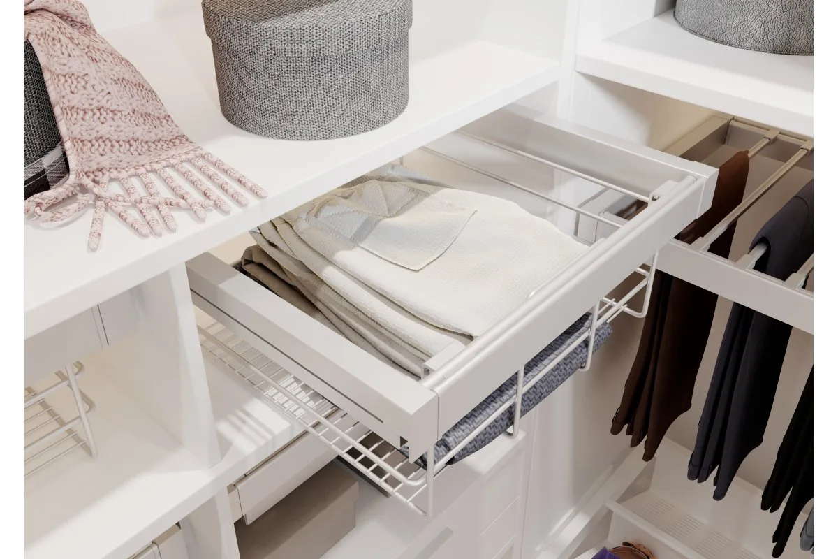 Корзина для белья ELITE 600 мм, белая