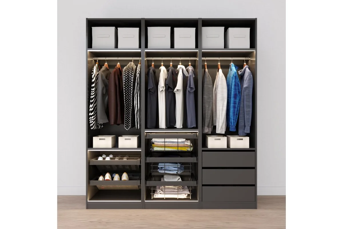 Корзина для белья ELITE 900 мм, графит