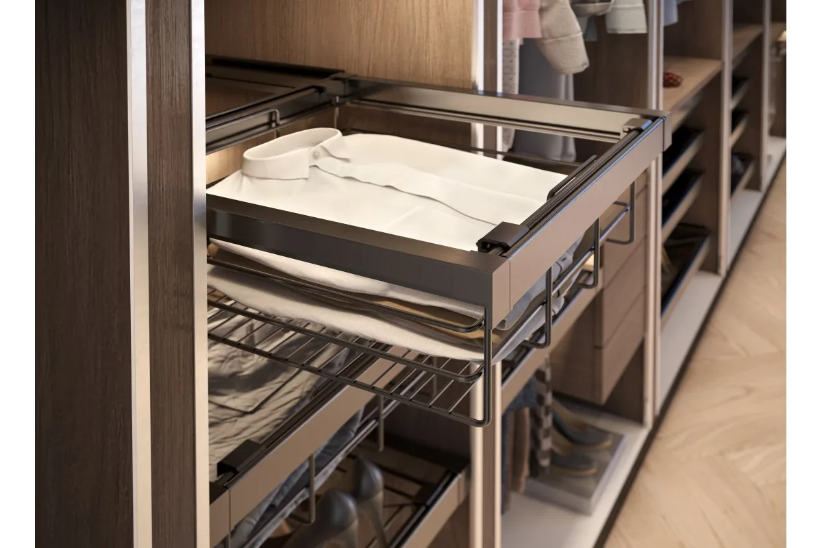 Корзина для белья ELITE 900 мм, графит