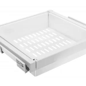 Корзина для белья ELITE 600 мм перфорированная, белая