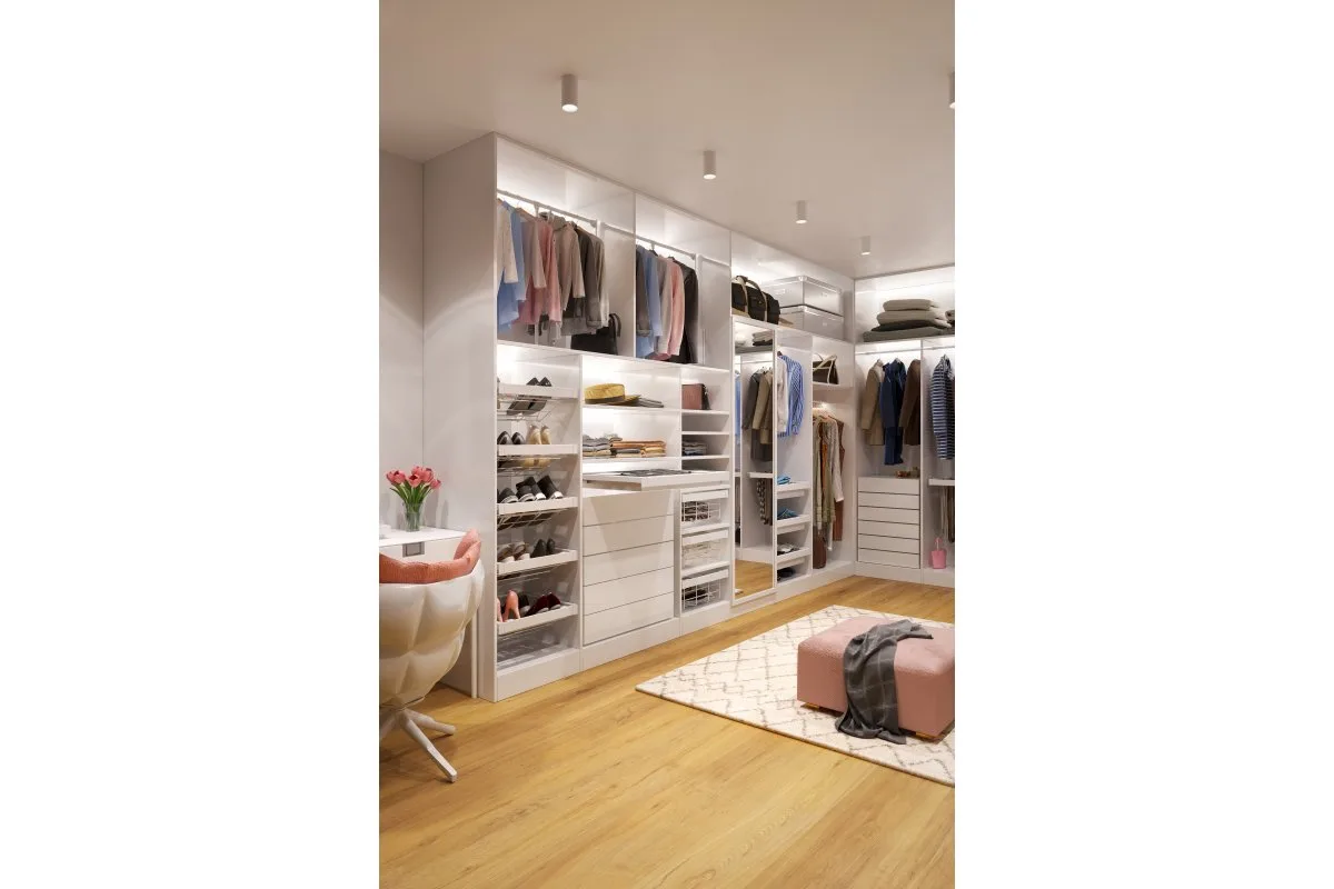 Корзина для белья ELITE 600 мм перфорированная, белая