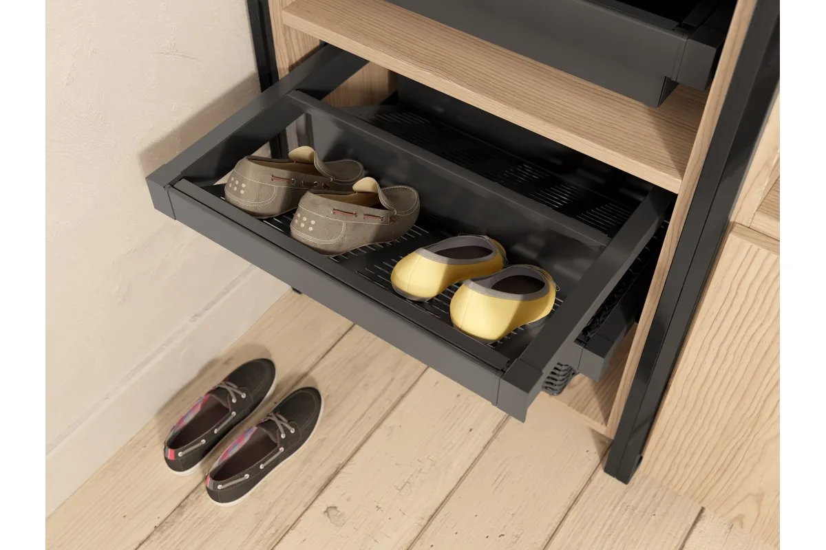 Полка для обуви перфорированная GTV ELITE 700мм графит