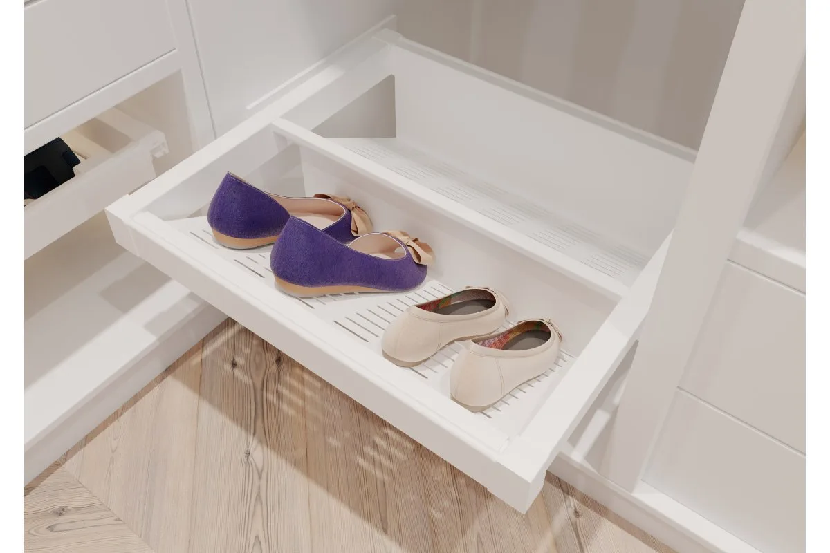 Полка для обуви перфорированная GTV ELITE 900мм белая