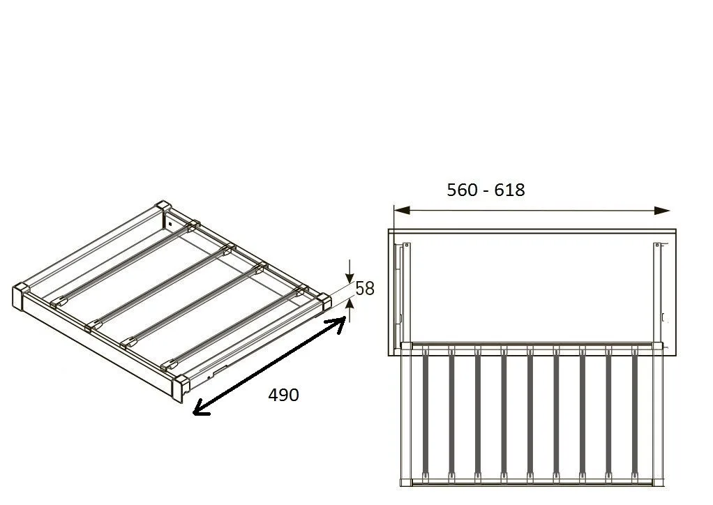 Вешалка для брюк ELITE 800 мм, белый