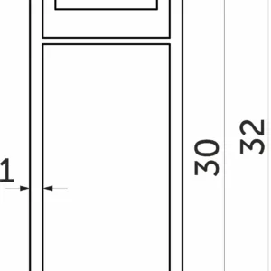 Штанга гардеробная прямоуг. FAME L-3000 с демпфером, латунь браш AKS