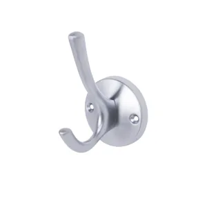 Крючок меб. двухрожковый мет. HORN хром матовый AKS