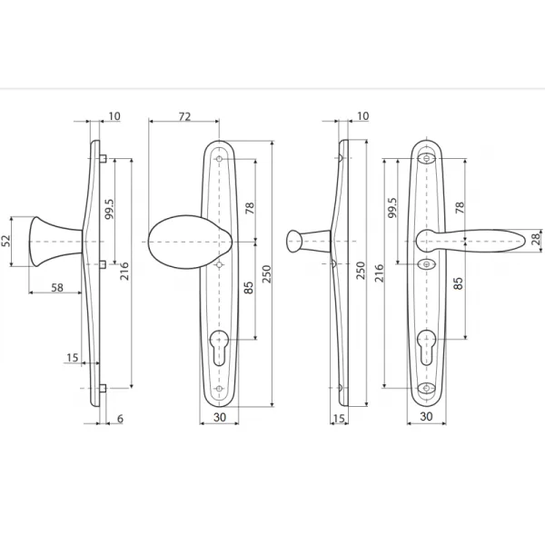 Ручка на планке FZ8-108 61.1313 ухват (8017) корич