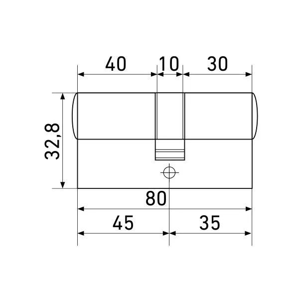 Стандарт MAX 80 (35х45) SN 5кл перф.ключ ключ Цилиндровый механизм(100 10)
