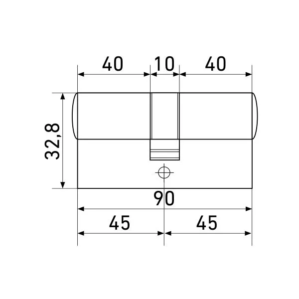 Стандарт MAX 90 (45х45) SN 5кл перф.ключ ключ Цилиндровый механизм(80 10)