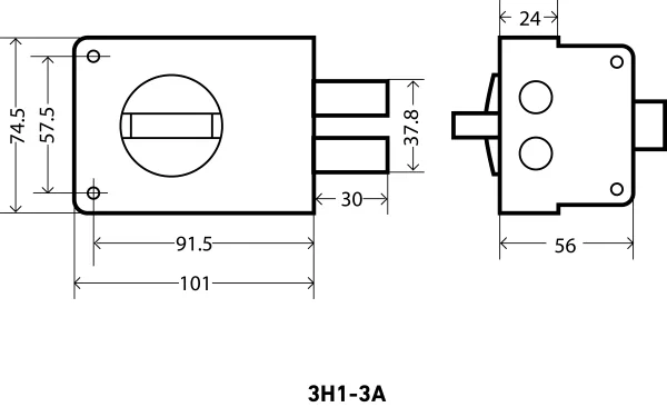 АЛЛЮР ЗН 1-3А Замок накладной