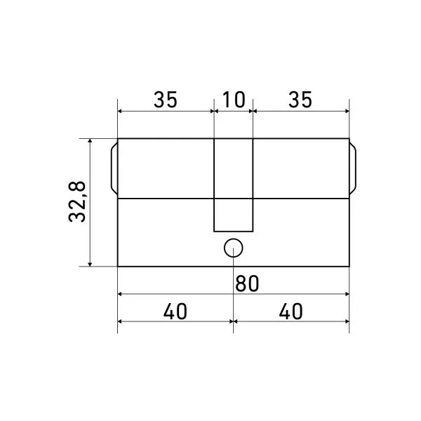 Стандарт MAX 80 (40х40) AB 5кл перф.ключ ключ Цилиндровый механизм(80 10)