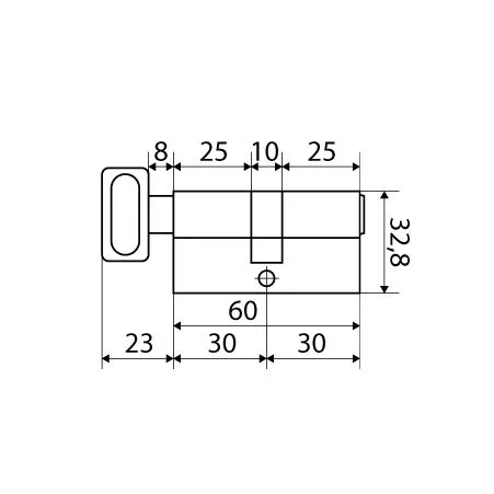 Стандарт MAX 60 (30х30В) AB 5кл перф.ключ верт. Цилиндровый механизм (80 10)