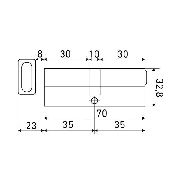 Стандарт MAX 70 (35х35В) AB 5кл перф.ключ верт. Цилиндровый механизм(80 10)