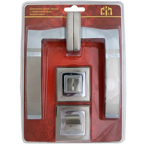 Комплект ручек Verdi 12SN 70 (белый никель механизм L70+завертка)