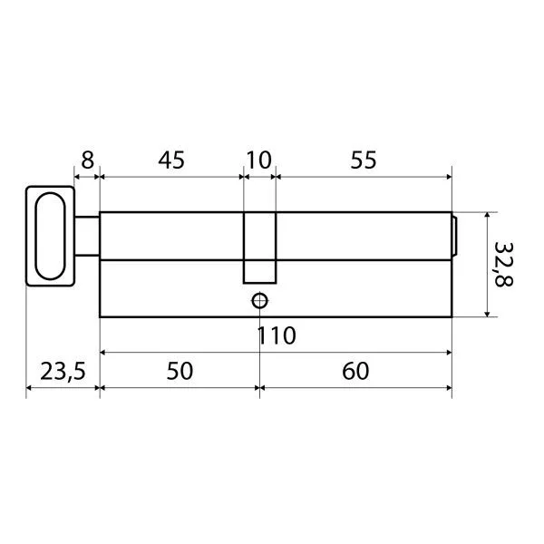 Стандарт MAX 110 (50х60) SN 5кл перф.ключ ключ Цилиндровый механизм(60 10)