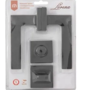 Комплект ручек Lorena 147BI 70 (черный механизм L70+завертка)
