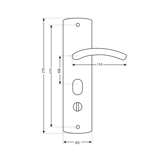 Ручки на планке для китайских дверей LS 222 L