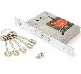 Замок врезной сувальдный KALE KILIT 257L-BS60-CP-L4KEY-(w o SP w o Ros)-PB (75ММ) 257L0000040