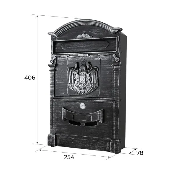 Ящик почтовый № 4010В старое серебро