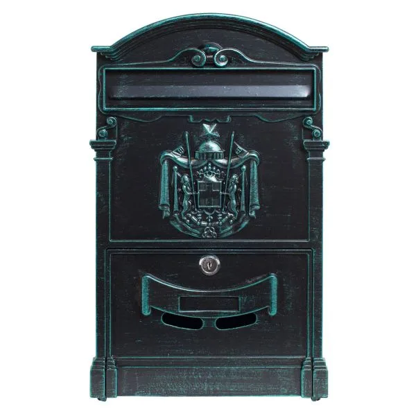 Ящик почтовый № 4010В зеленая патина