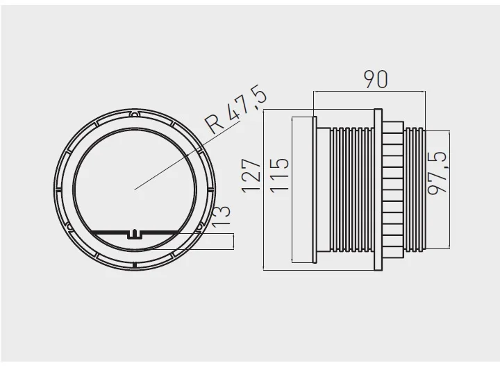 Удлинитель врезной CHARGER (1 гнездо 220V, 2 USB), серебро