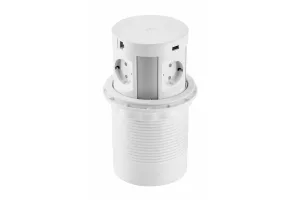 Удлинитель врезной COMFORT PLUS (4 гн. Schucko, 2xUSB, 2xRJ45, 5ВтCHERG), белый