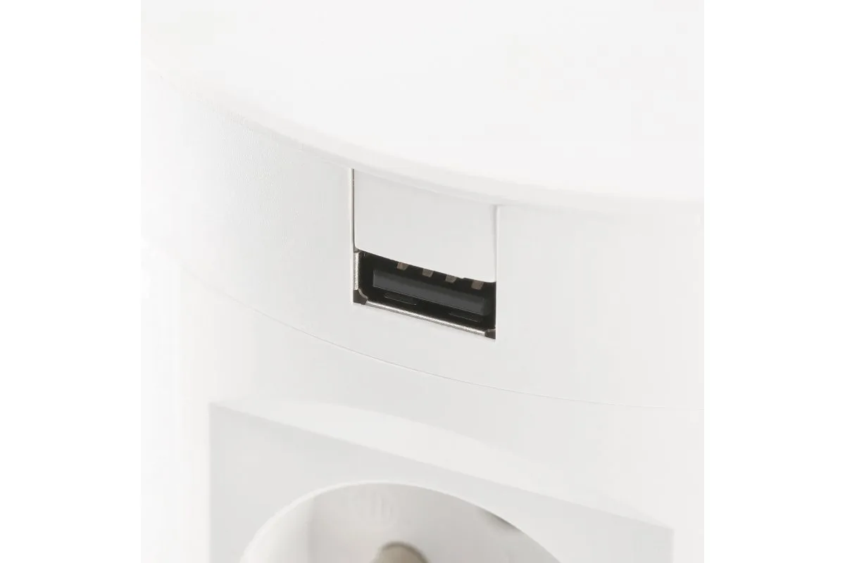 Удлинитель врезной COMFORT PLUS (4 гн. Schucko, 2xUSB, 2xRJ45, 5ВтCHERG), белый