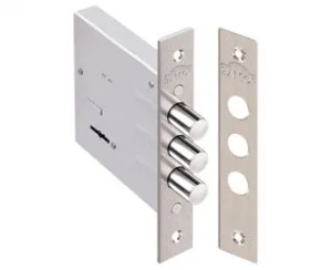 1.04.02 Замок врезной Кремень никель сувальдный ст 3шт d14мм РФ