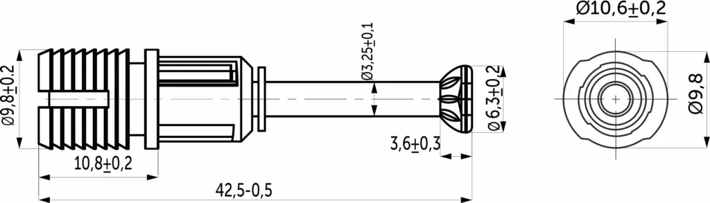 Шток эксцентрика распорный 10*34 (уп/1тыс.шт) AKS