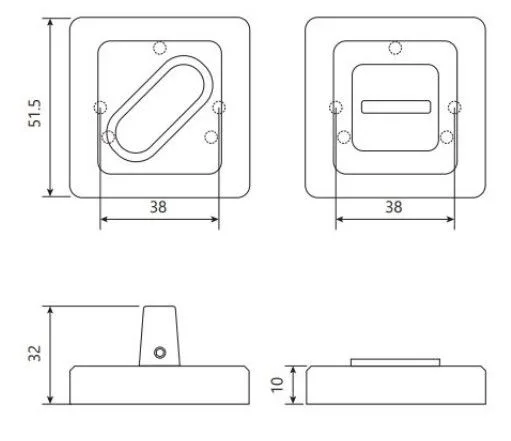Фиксатор Code Deco WC-2207-CRM CR
