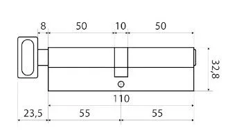 Цилиндровый механизм LS 110 С-CR (box)