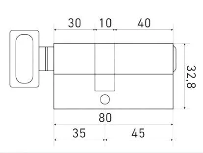 Цилиндровый механизм LS 80 (35С 45)-C-CR (box)