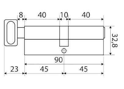Цилиндровый механизм LS 90-C-CR (box)