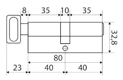 Цилиндровый механизм LS 80-C-CR (box)