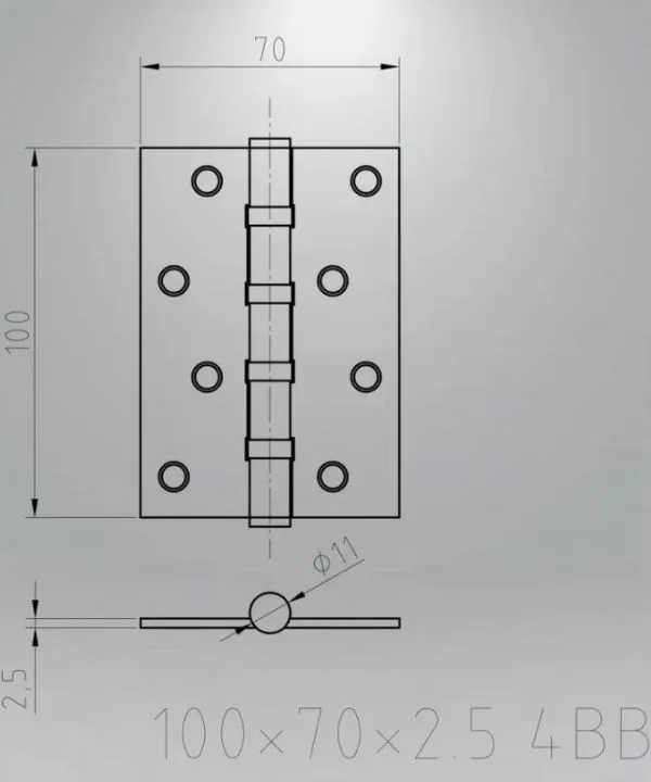 Петля 100*70*2 5 мм АВ ARSENAL RIGHT(правая) 1 шт