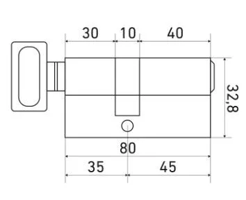 Цилиндровый механизм LS 80 (35С 45)-С-CR Blister