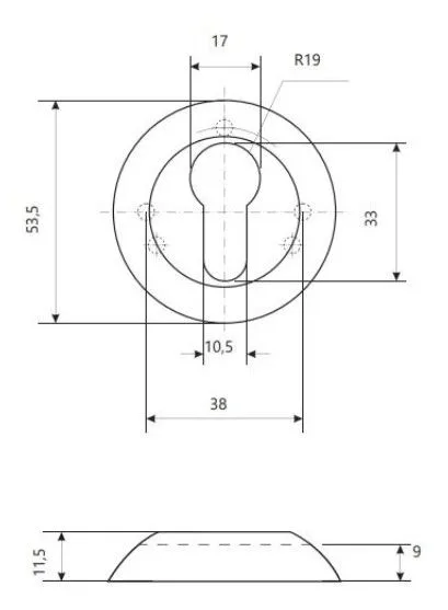 Накладки цилиндровые Code Deco DP-C-14-AB