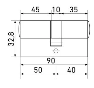 Цилиндровый механизм LS 90 (40 50) CR Blister