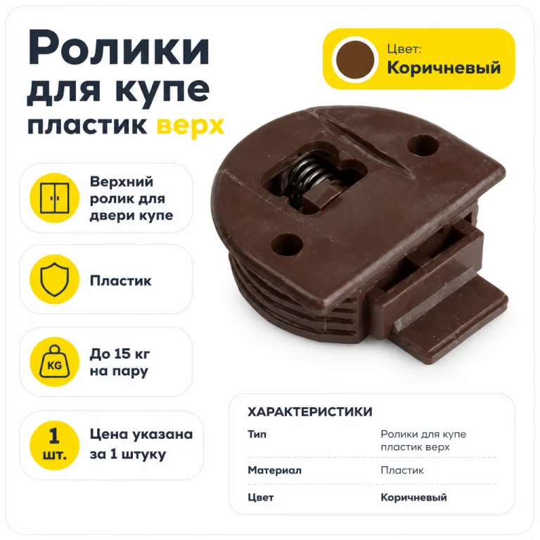 Ролики для купе пластик верх